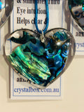 Paua Shell Heart Necklace