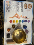 Tibetan Brass Singing Bowl Chakra Set