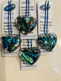 Paua Shell Heart Necklace
