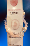 Rose Quartz and Pearl Bracelet