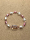 Pink and White Pearl Bracelet