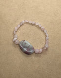 Rose Quartz with Lepidolite Centrepiece Crystal Bracelet