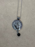 Crow Necklace with Obsidian