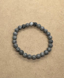 Grey Jasper Crystal Beaded Bracelet