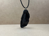 One Off Handmade Black Obsidian Pendant