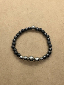 Hematite Silver Bracelet