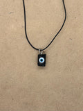 Raw Tourmaline & Evil Eye Protection Necklace