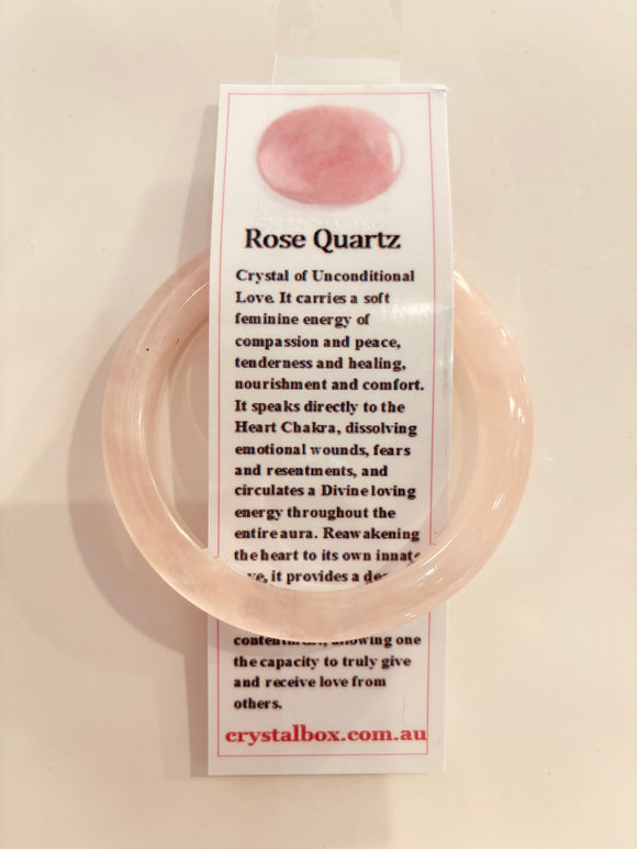 Rose Quartz Crystal Bangle