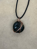 Copper Wired Alglenite Necklace 2