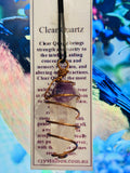 Clear Quartz with Amethyst wrapped in Copper Necklace