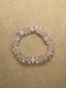 Faceted Rose Quartz Crystal Beaded Bracelet