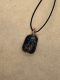 Copper Wired Alglenite Necklace 7