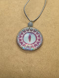 Handmade Orgone Evil Eye Necklace with Celestite