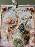 Pisces Star Sign Crystal Unicorn with Amethyst
