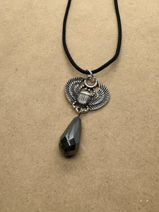 Scarab Hematite Necklace