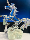 Crystal Unicorn with Amazonite Display 10 cm tall.