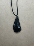 One Off Handmade Black Obsidian Pendant