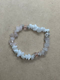 White Jade & Rose Quartz Bracelet