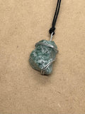 Wired Green Obsidian Pendant