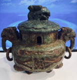 Antique hand carved Jade Incense Burner
