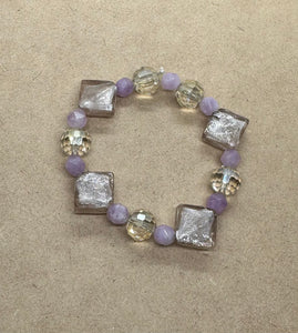 Faceted Kunzite Crystal Bracelet