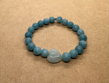 Aquamarine Crystal Beaded Bracelet