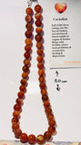 Carnelian 12mm Bead 30cm Necklace