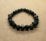 Kambaba Jasper and African Turquoise Crystal Bracelet