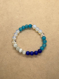 Blue Cat’s Eye & Opalite Bracelet