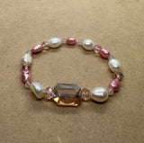 Pink and White Pearl Bracelet