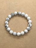 Howlite Crystal Beaded Bracelet