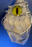 Clear Quartz with Evil Eye Necklce