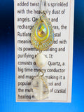 Clear Quartz with Gold Streaks & Pearl Necklace