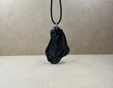 One Off Handmade Black Obsidian Pendant