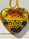 Gold-gilded 7 Chakras Necklace Stainless Steel Gold plated Chain.
