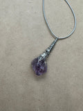 Wired Amethyst Point Crystal Necklace 4