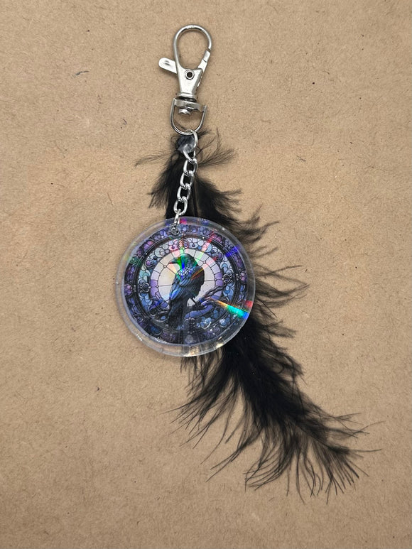 Crow Spirit Animal Keyring
