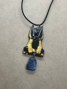 Handmade Anubis Sodalite Necklace