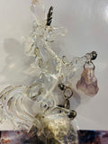 Pisces Star Sign Crystal Unicorn with Amethyst