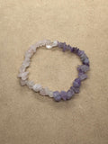 Amethyst & Rose Quartz Crystal Beaded Bracelet