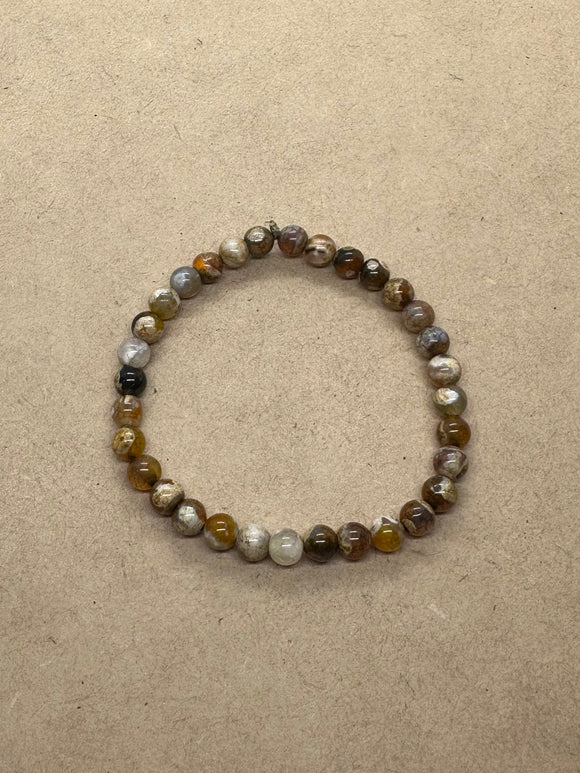 Brown Fire Agate Crystal Bracelet