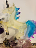 Sagittarius Star Sign Crystal Unicorn with Amethyst