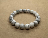 Howlite Crystal Beaded Bracelet