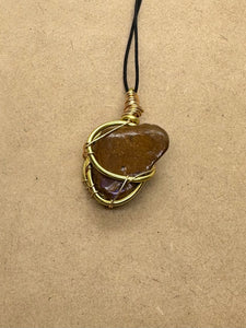 Wired Boulder Opal Pendant