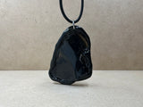 One Off Handmade Black Obsidian Pendant