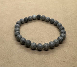 Grey Jasper Crystal Beaded Bracelet