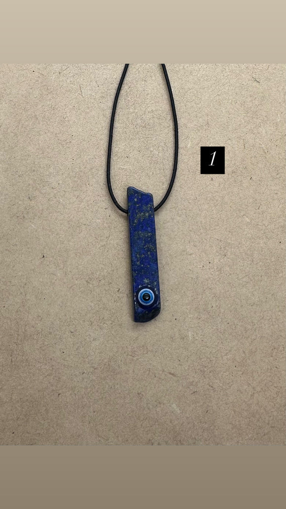 Lapis Lazuli Evil Eye Crystal Necklace