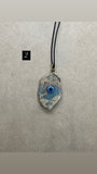 Imperial Jasper Crystal Slab & Evil Eye Necklace