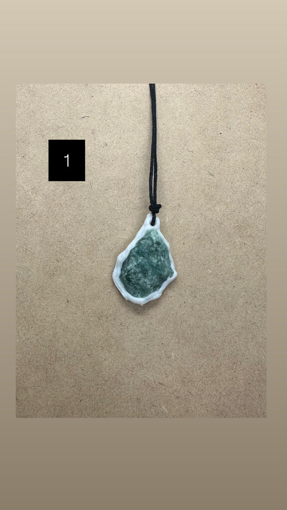 Handmade Green Obsidian Pendant 1