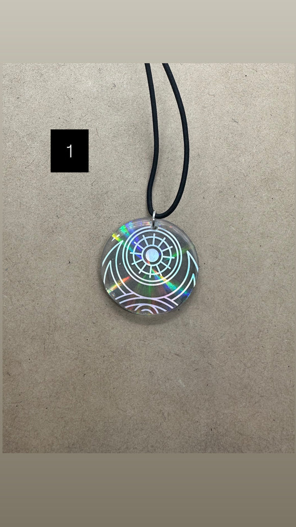 Handmade Holographic Faraday Anti-Radiation EMF Protection Necklace